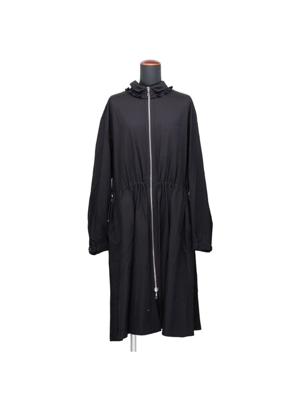 Hermes Dress Long Flare Rubber Black 42
